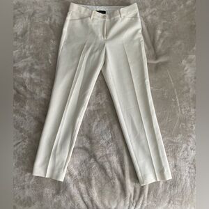 Talbots Hampshire Ankle Pants Cream Ivory Size 2 Slim Straight